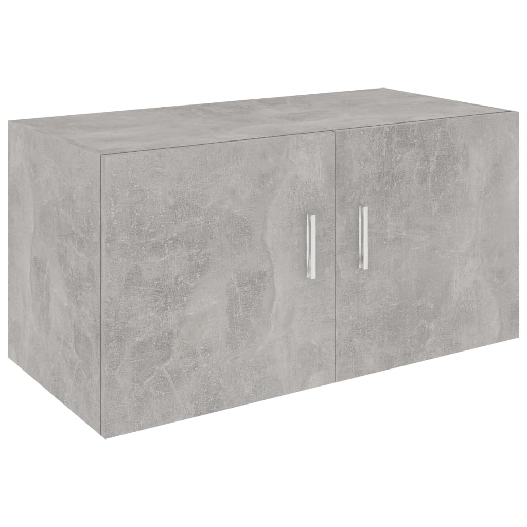 Armadietto Parete Grigio Cemento 80x39x40 cm Legno Multistrato | homemem39