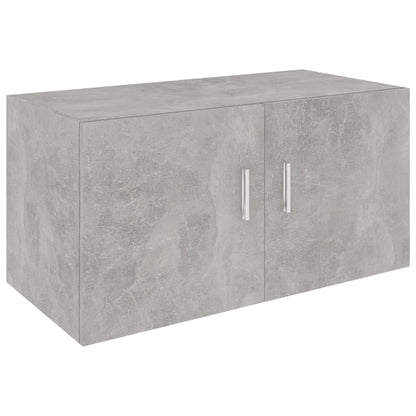 Armadietto Parete Grigio Cemento 80x39x40 cm Legno Multistrato | homemem39