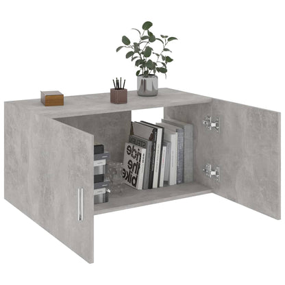 Armadietto Parete Grigio Cemento 80x39x40 cm Legno Multistrato | homemem39