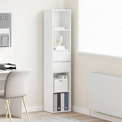 Libreria Bianca 36x30x171 cm in Legno Multistrato