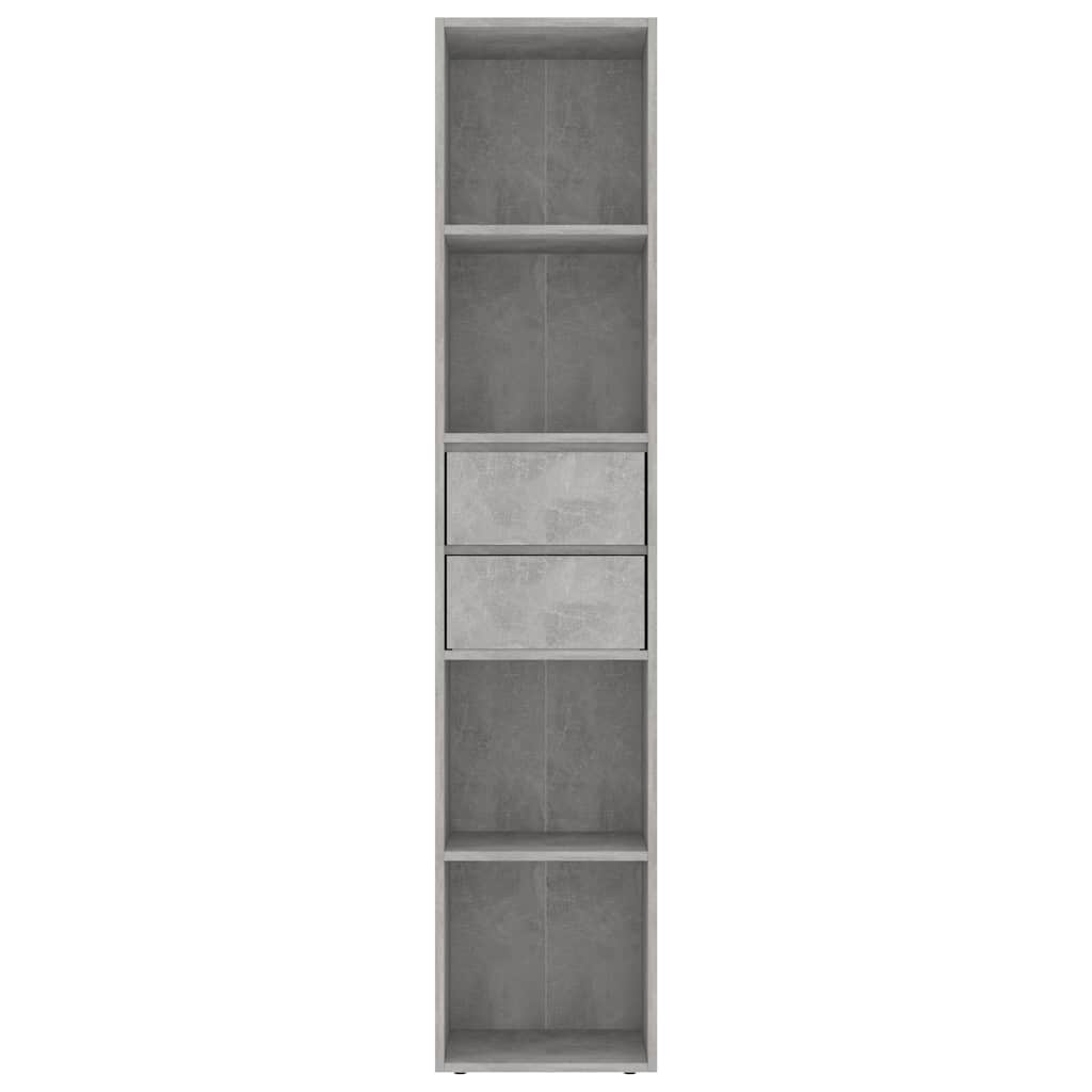 Libreria Grigio Cemento 36x30x171 cm in Legno Multistrato