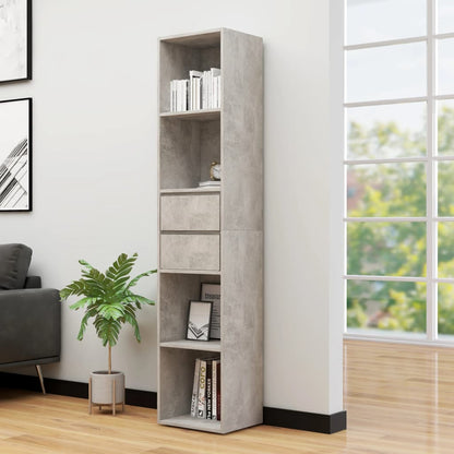 Libreria Grigio Cemento 36x30x171 cm in Legno Multistrato | homemem39