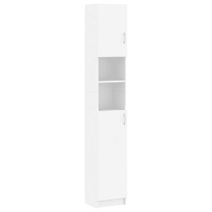 Armadio da Bagno Bianco 32x25,5x190 cm in Legno Ingegnerizzato | homemem39