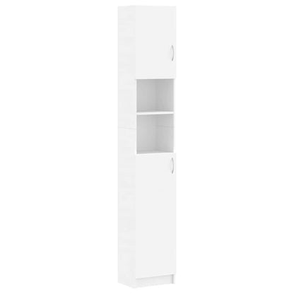 Armadio da Bagno Bianco 32x25,5x190 cm in Legno Ingegnerizzato