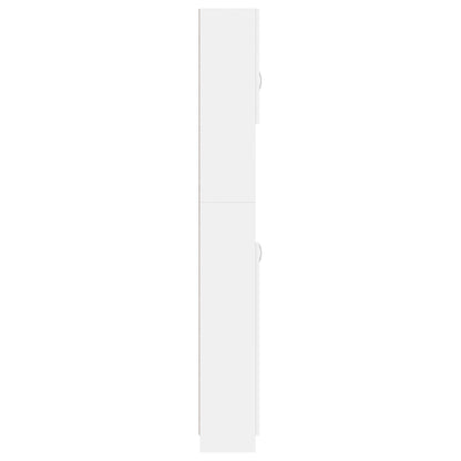 Armadio da Bagno Bianco 32x25,5x190 cm in Legno Ingegnerizzato | homemem39