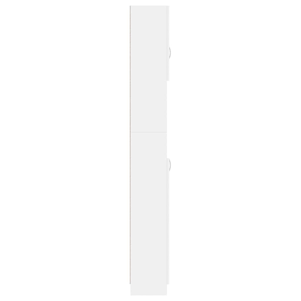 Armadio da Bagno Bianco 32x25,5x190 cm in Legno Ingegnerizzato