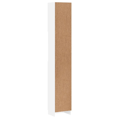 Armadio da Bagno Bianco 32x25,5x190 cm in Legno Ingegnerizzato | homemem39