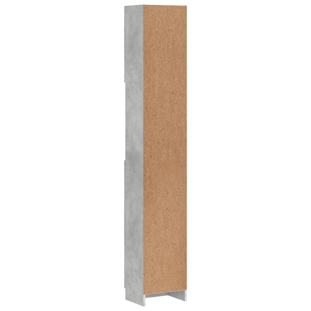 Mobile da Bagno Grigio Cemento 32x25,5x190 cm Legno Ingegnerizzato | homemem39