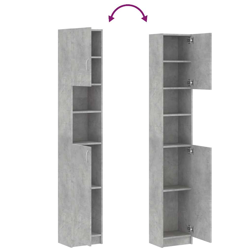 Mobile da Bagno Grigio Cemento 32x25,5x190 cm