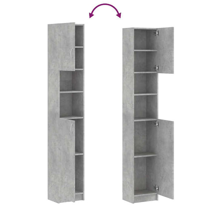Mobile da Bagno Grigio Cemento 32x25,5x190 cm
