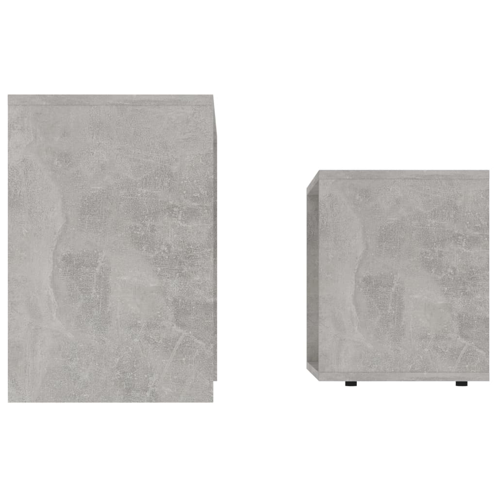Set Tavolini da Salotto Grigio Cemento 48x30x45 cm Multistrato | homemem39