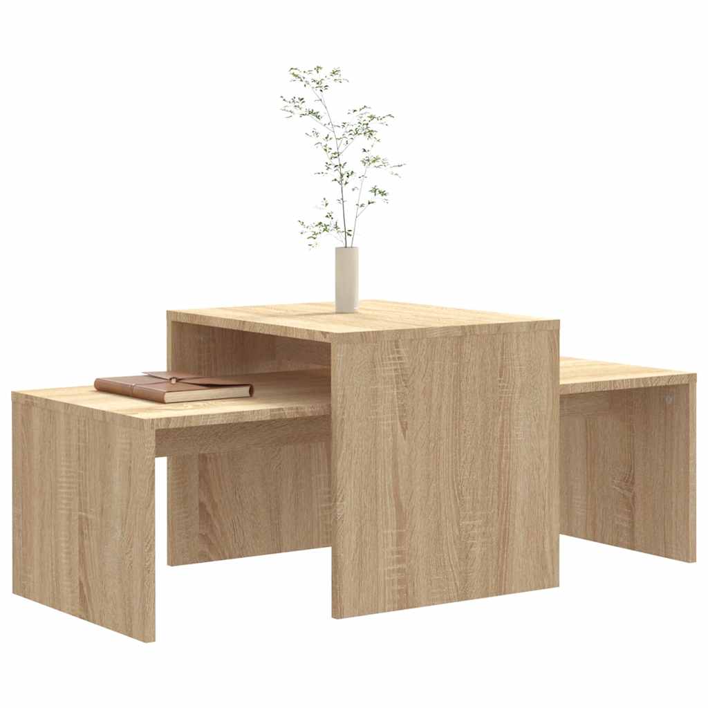 Set Tavolini Salotto Rovere Sonoma 100x48x40 cm Multistrato | homemem39