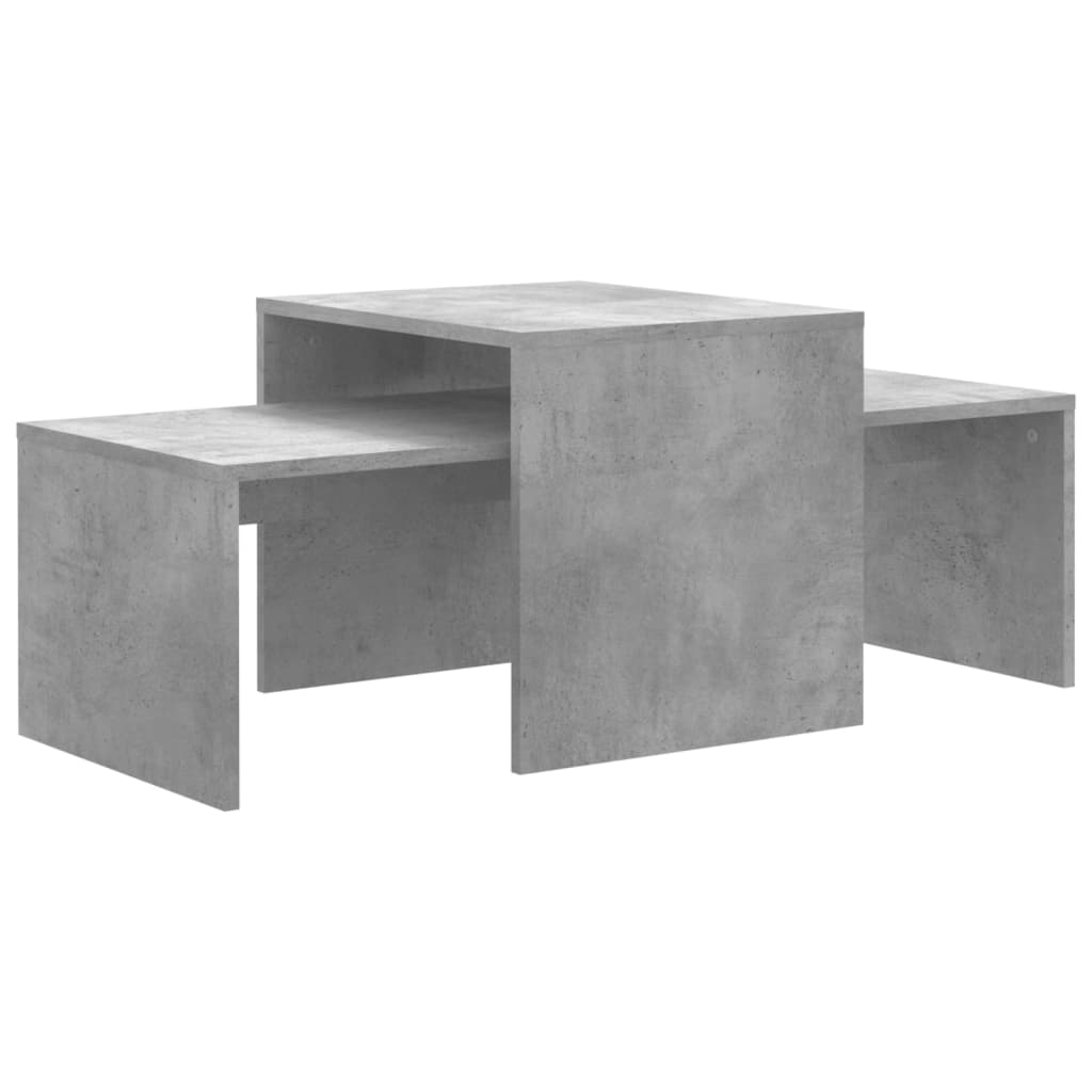 Set Tavolini da Salotto Grigio Cemento 100x48x40 cm Multistrato | homemem39