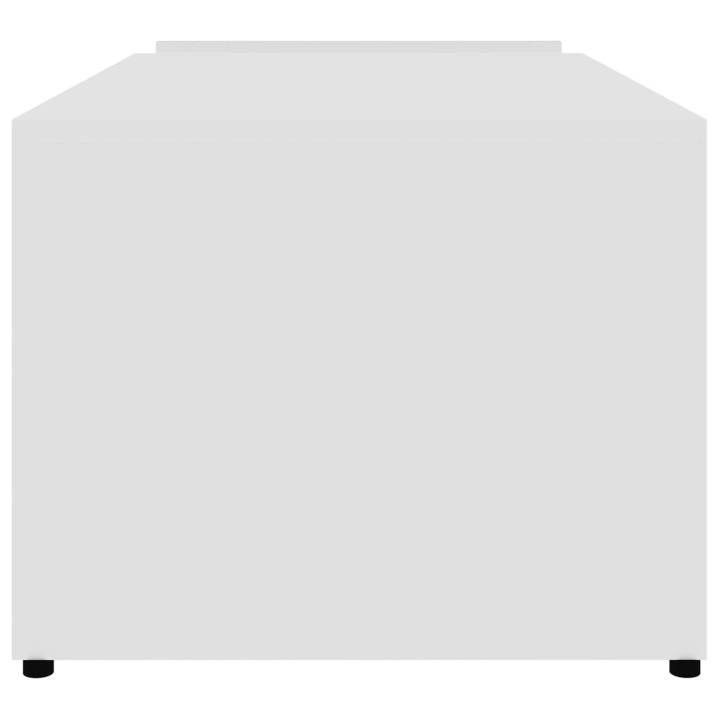 Tavolino da Salotto Bianco 90x45x35 cm in Legno Multistrato | homemem39