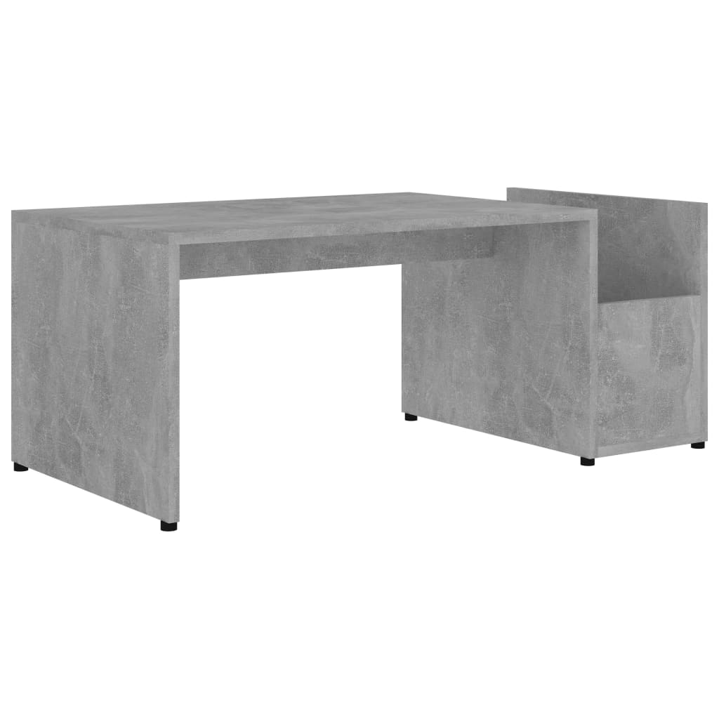 Tavolino da Salotto Grigio Cemento 90x45x35cm Legno Multistrato | homemem39