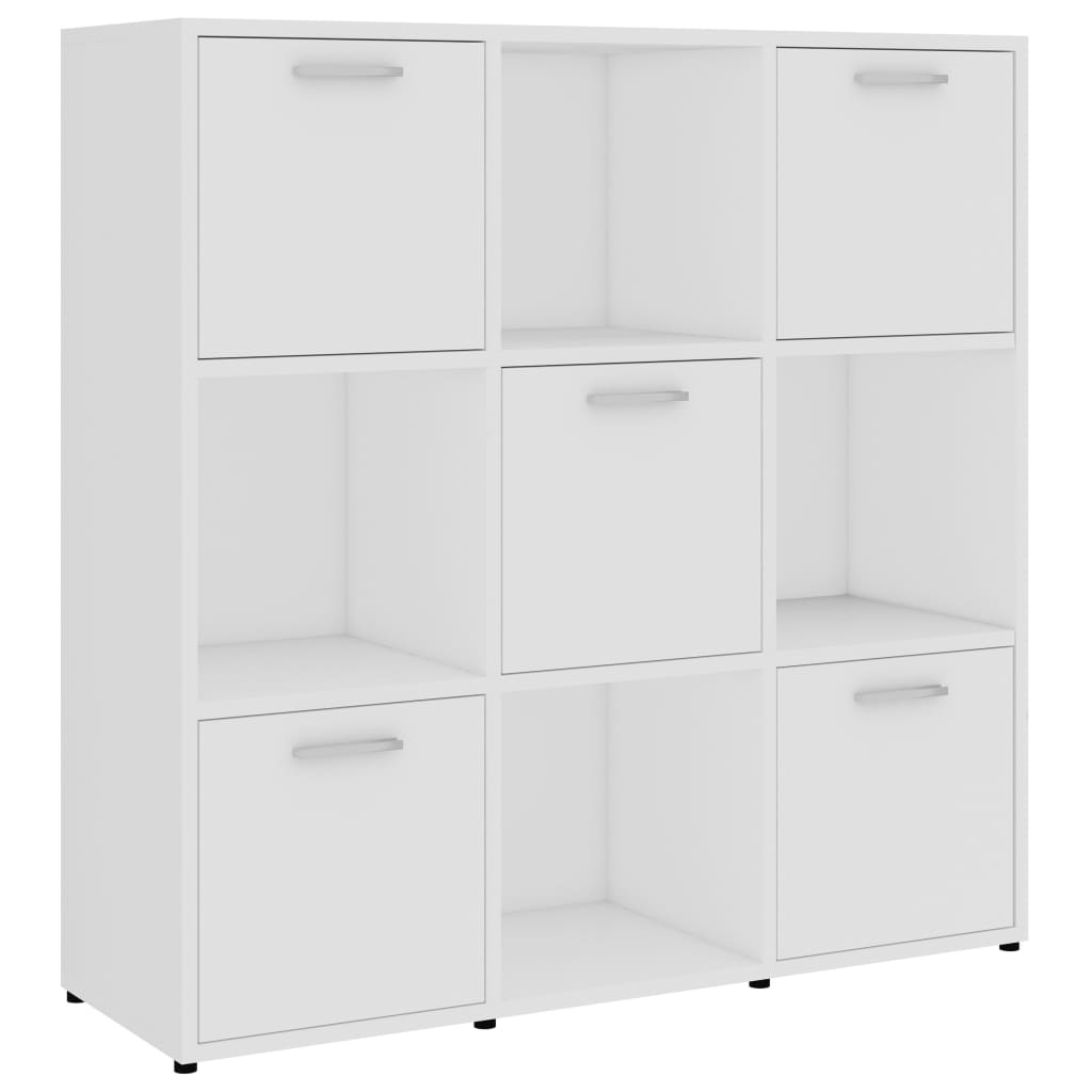 Libreria Bianca 90x30x90 cm in Legno Multistrato | homemem39