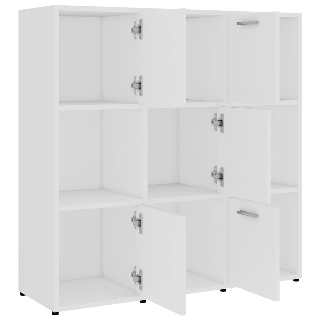 Libreria Bianca 90x30x90 cm in Legno Multistrato | homemem39