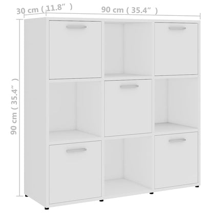Libreria Bianca 90x30x90 cm in Legno Multistrato