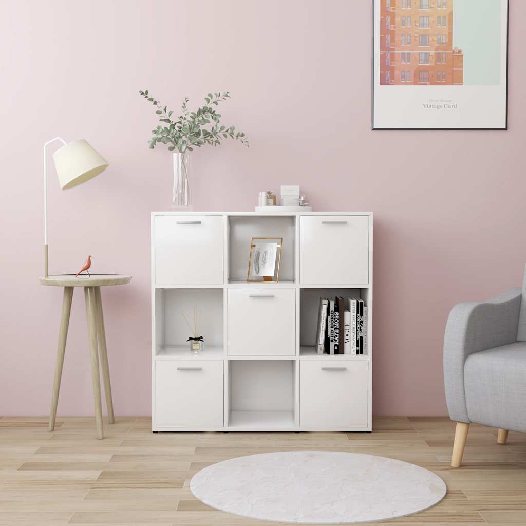 Libreria Bianca 90x30x90 cm in Legno Multistrato