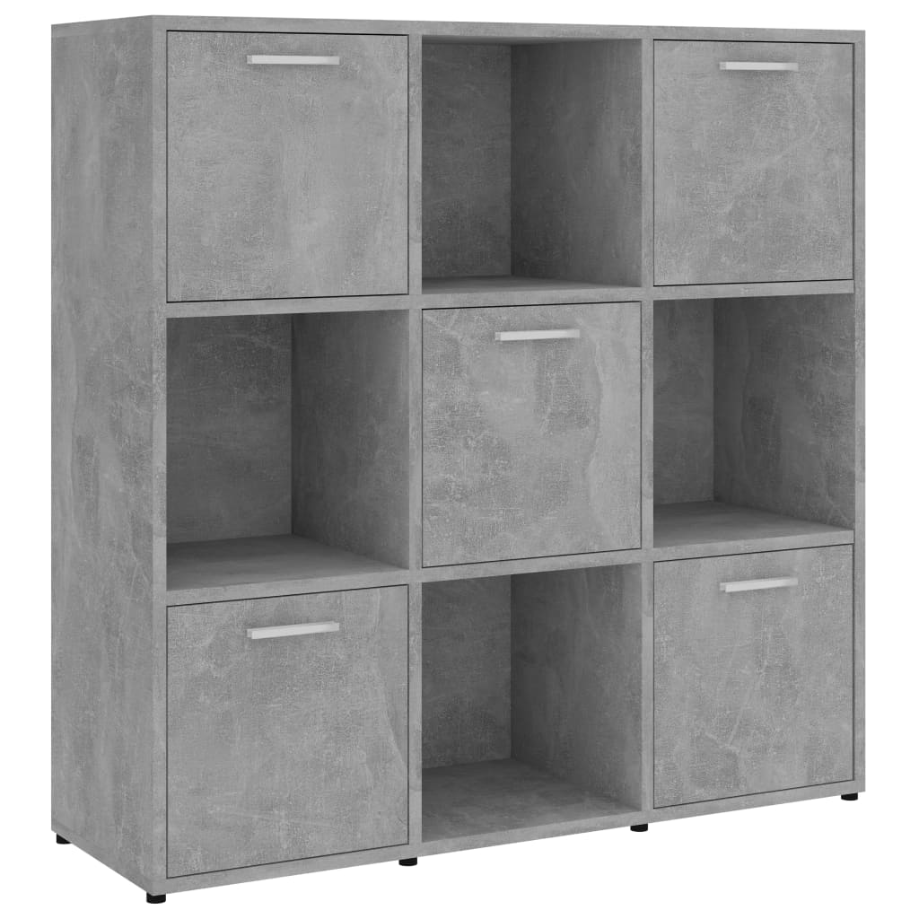 Libreria Grigio Cemento 90x30x90 cm in Legno Multistrato | homemem39