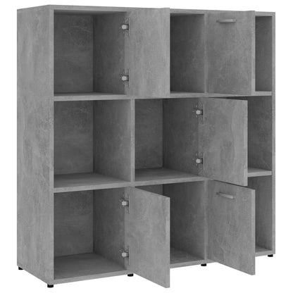Libreria Grigio Cemento 90x30x90 cm in Legno Multistrato | homemem39