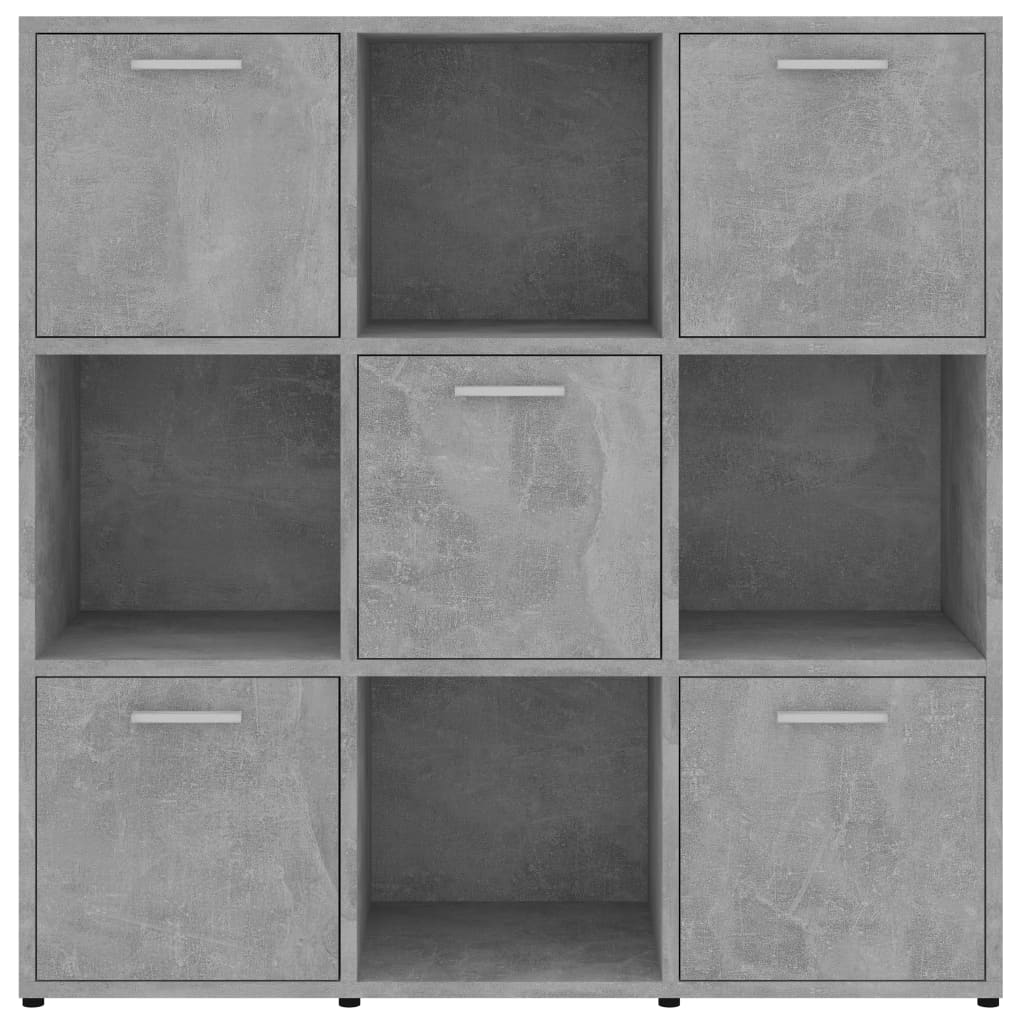 Libreria Grigio Cemento 90x30x90 cm in Legno Multistrato | homemem39