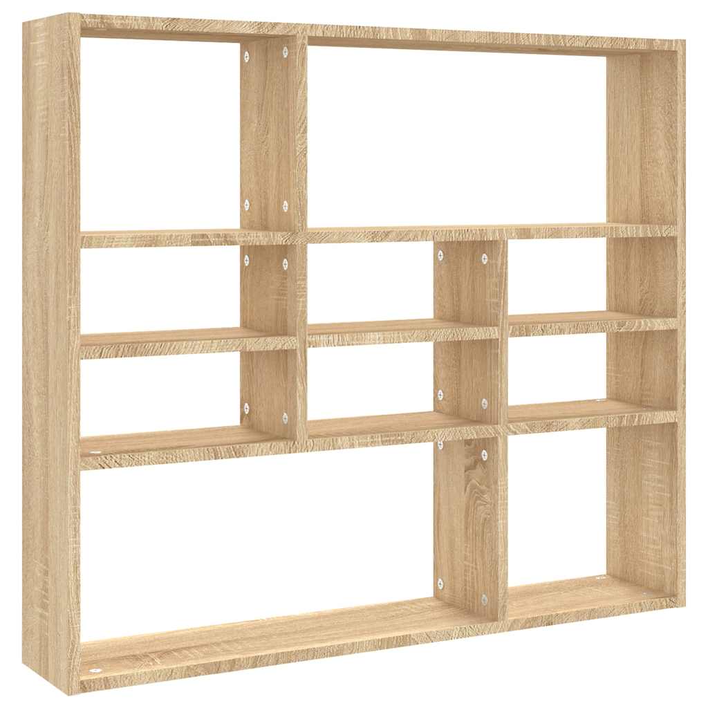 Scaffale a Parete Rovere Sonoma 90x16x78cm in Legno Multistrato | homemem39