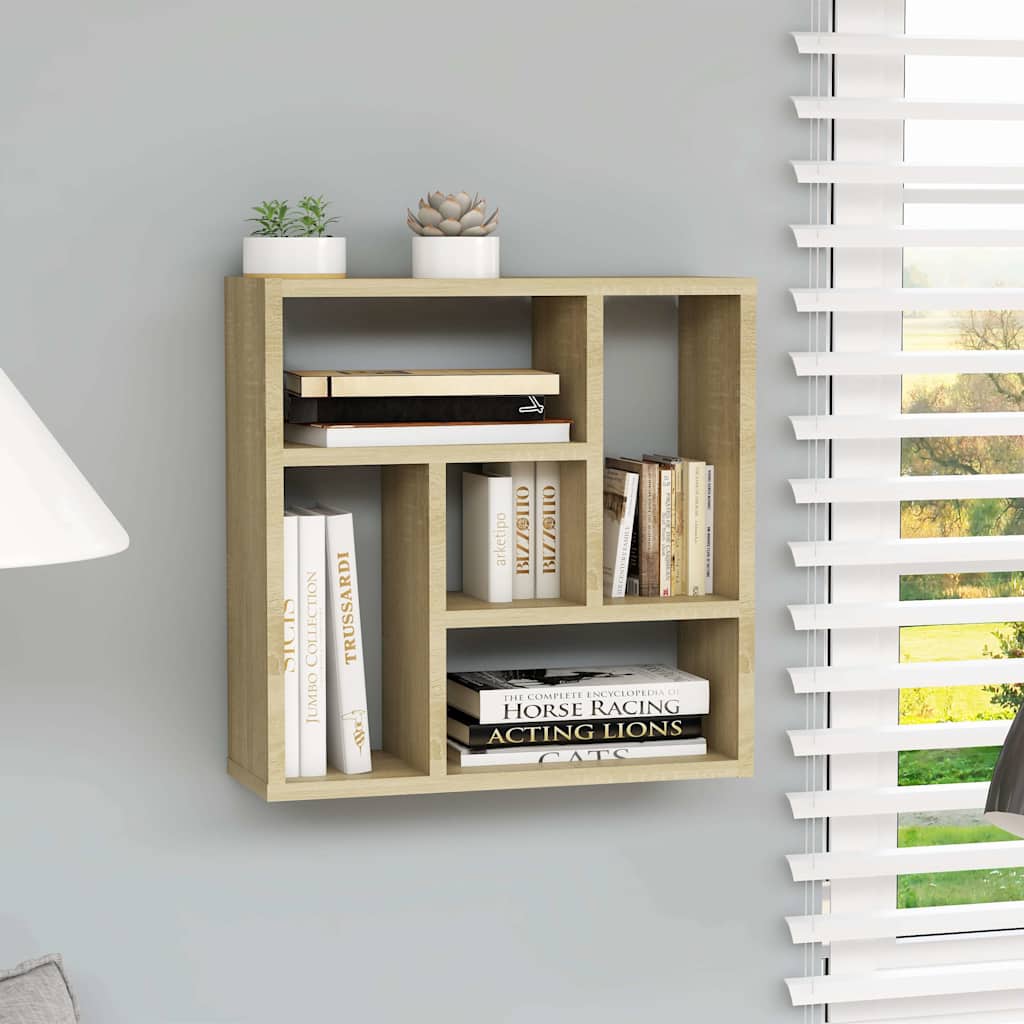 Scaffale Parete Rovere Sonoma 45,1x16x45,1 cm Legno Multistrato | homemem39