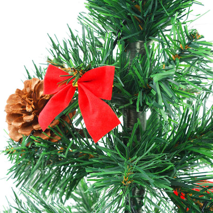 Albero di Natale Preilluminato con Palline Verde 64 cm - homemem39