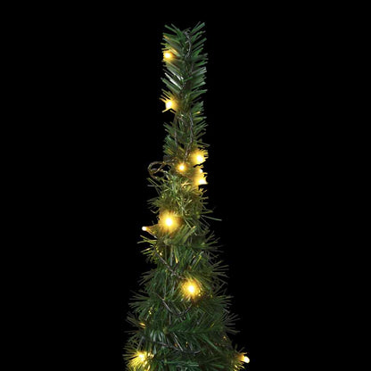 Albero di Natale Artificiale Apribile Preilluminato Verde 180cm