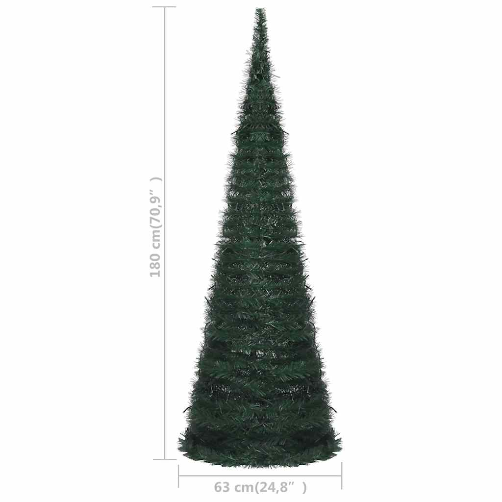 Albero di Natale Artificiale Apribile Preilluminato Verde 180cm