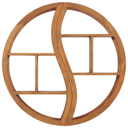 Mensola Yin Yang 100x20x100 cm in Legno Massello di Teak | homemem39