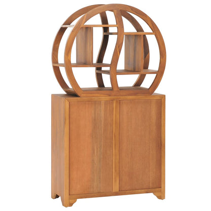 Armadietto con Mensola Yin Yang 70x30x130 cm in Legno di Teak | homemem39