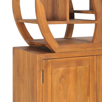 Armadietto con Mensola Yin Yang 70x30x130 cm in Legno di Teak | homemem39