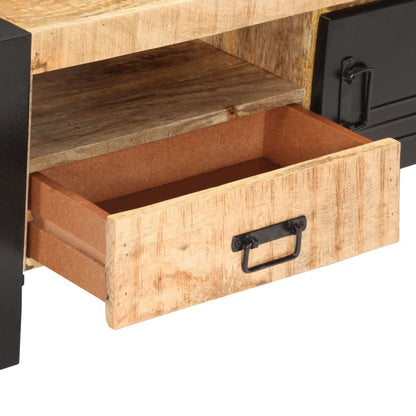 Tavolino da Salotto 100x50x40 cm in Legno Grezzo di Mango | homemem39