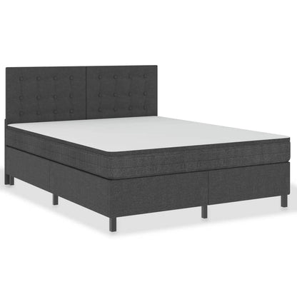 Letto a Molle Grigio Scuro in Tessuto 160x200 cm | homemem39
