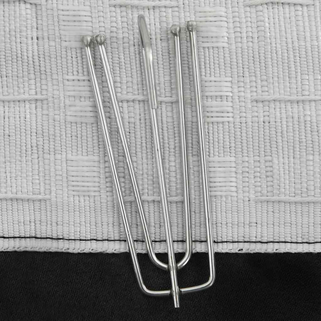 Tende Oscuranti con Ganci Effetto Lino 2 pz Nere 140x175 cm