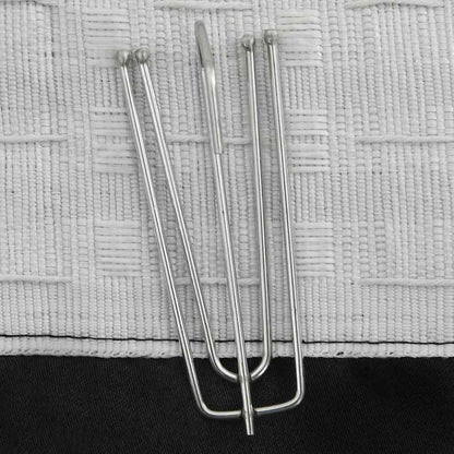Tende Oscuranti con Ganci Effetto Lino 2 pz Nere 140x175 cm