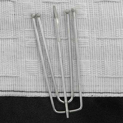 Tende Oscuranti con Ganci Effetto Lino 2 pz Nere 140x245 cm | homemem39