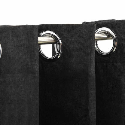 Tende Oscuranti Effetto Lino 2 pz 140x225 cm Antracite | homemem39