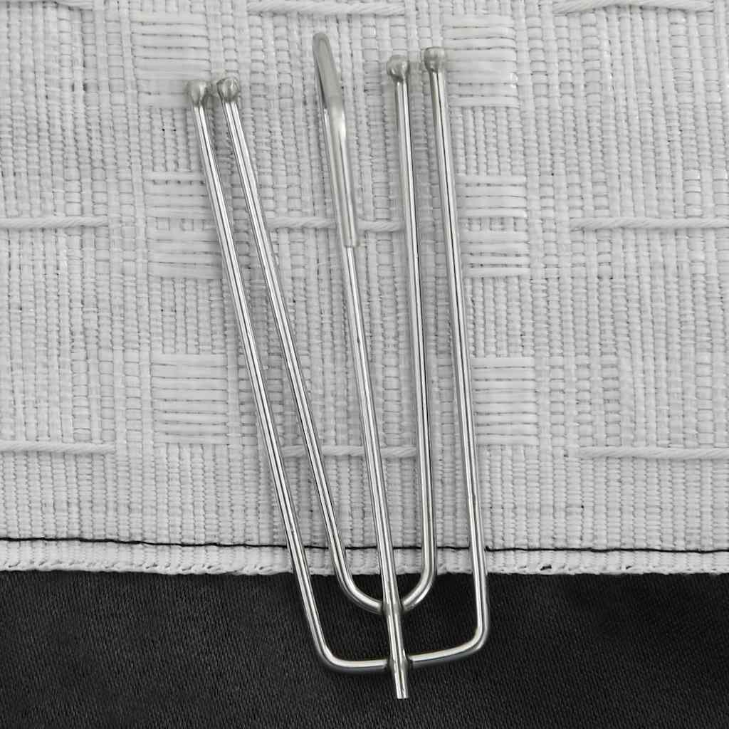 Tende Oscuranti con Ganci Effetto Lino 2 pz Antracite 140x245cm | homemem39