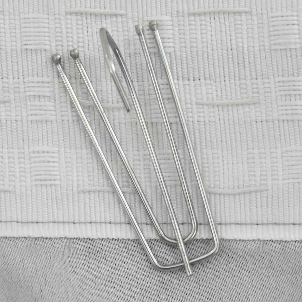 Tende Oscuranti con Ganci Effetto Lino 2 pz Grigie 140x175 cm | homemem39