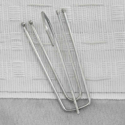 Tende Oscuranti con Ganci Effetto Lino 2 pz Grigie 140x175 cm | homemem39