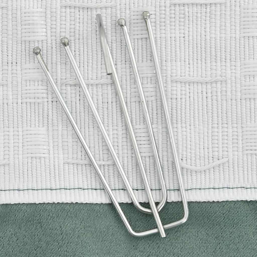 Tende Oscuranti con Ganci Effetto Lino 2 pz Verdi 140x225 cm | homemem39