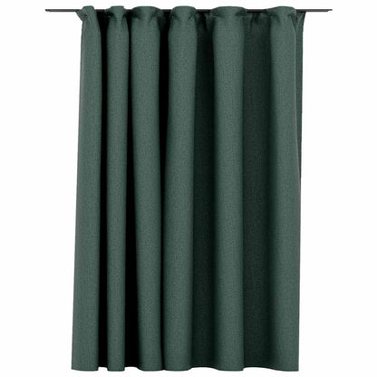 Tenda Oscurante Effetto Lino con Ganci Verdi 290x245 cm | homemem39