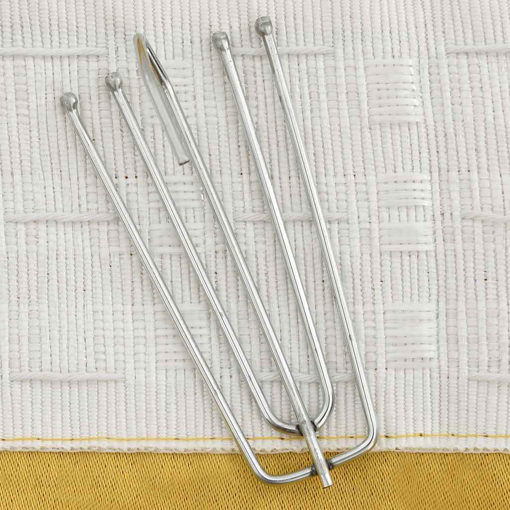 Tende Oscuranti con Ganci Effetto Lino 2 pz Gialle 140x175 cm | homemem39