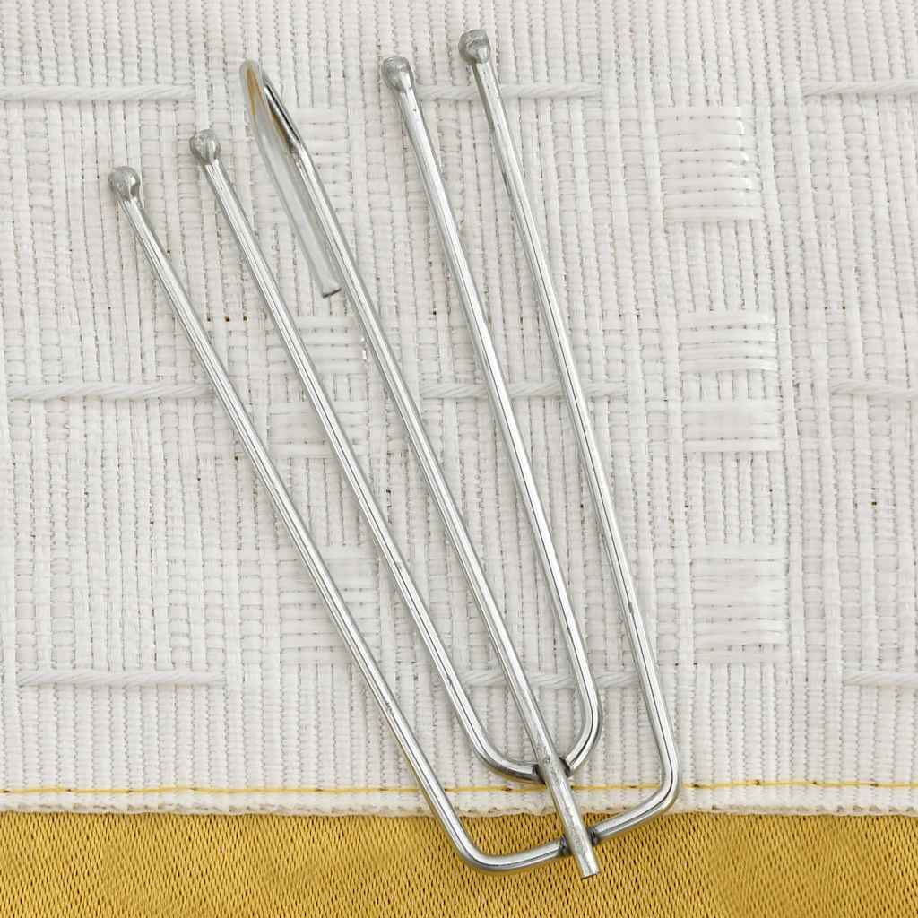 Tende Oscuranti con Ganci Effetto Lino 2 pz Gialle 140x225 cm | homemem39