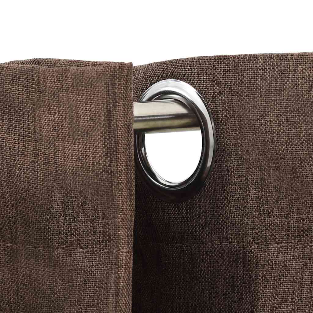 Tenda Oscurante Effetto Lino con Occhielli Talpa 290x245 cm | homemem39