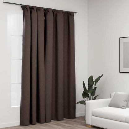 Tenda Oscurante Effetto Lino con Ganci Talpa 290x245 cm | homemem39