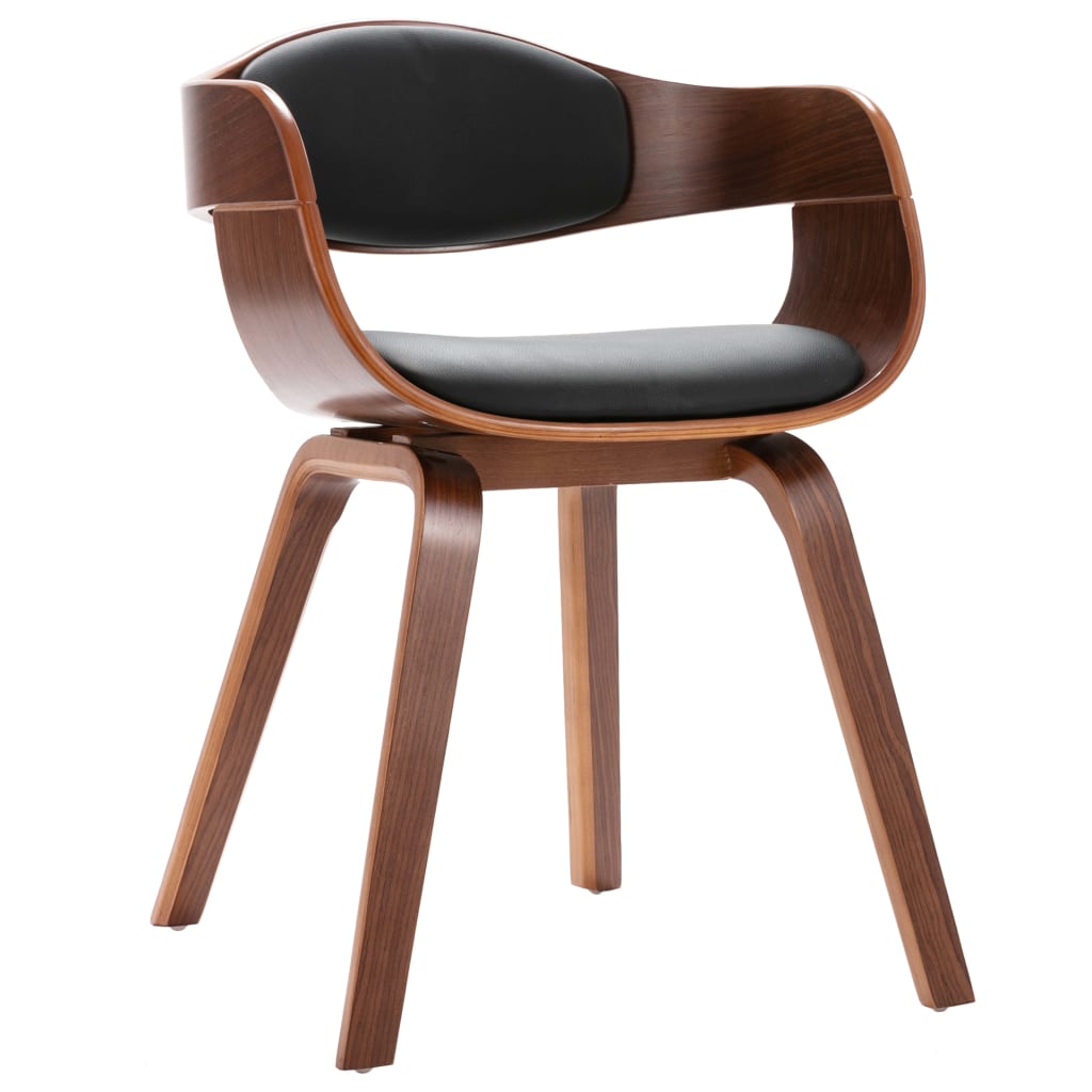 Sedie da Pranzo 4 pz in Legno Curvato e Similpelle | homemem39